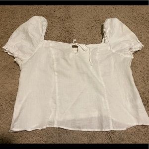 H&M Linen Peasant Blouse